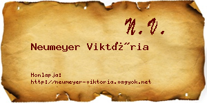 Neumeyer Viktória névjegykártya